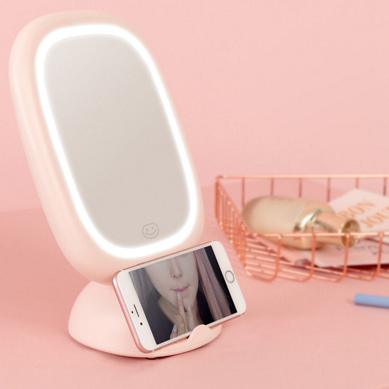 Detachable led makeup mirror rechargeable wall hanging