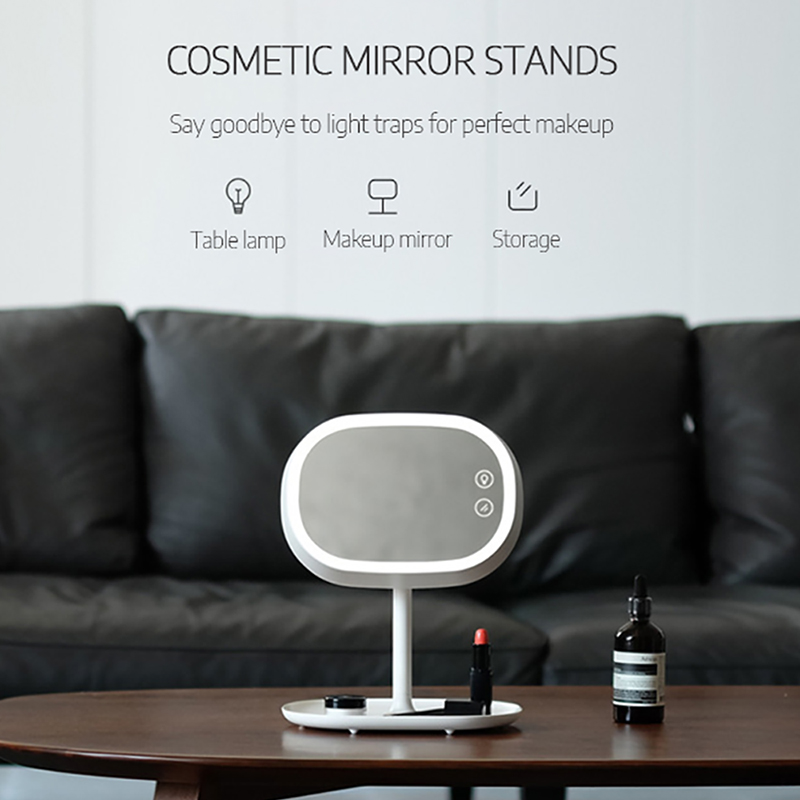 Makeup Mirror LED Light Compact Desktop Vanity Rotatable